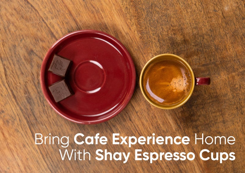 Shay Ceramic Espresso Cup Set, Set of 2, 100ml, Midnight Blue | Espresso Cup and Saucer | Glossy Finish | Microwave Safe (Espresso Set, Midnight Blue) - Image 3