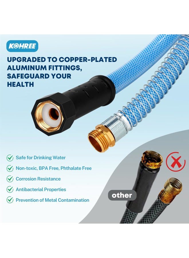 Kohree KR2142 25ft RV Water Hose, Heavy-Duty Reinforced PVC Construction, Blue, 25' - Image 3