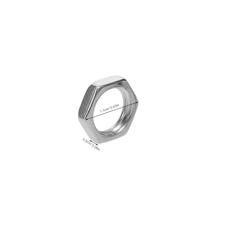 M8x1 0mm براغي قفل سداسية رفيعة الخيط 100 قطعة مسامير فولاذية مجلفنة لقضيب مصباح المقبس - Image 3