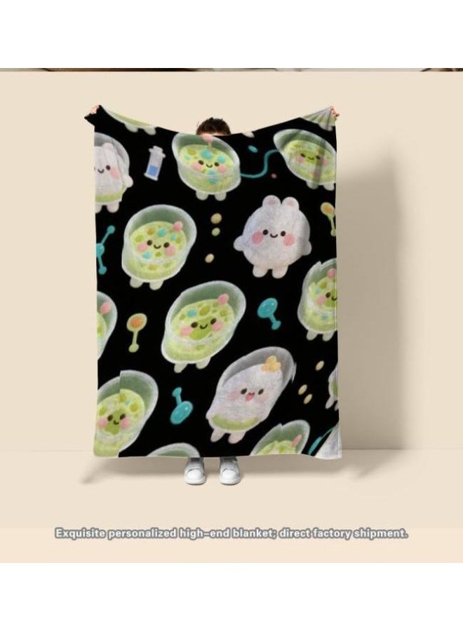 عام بطانية رقيقة من الفانيلا الكرتونية للأطفال والرضع (دافئة ومريحة، ومناسبة للنوم والألعاب) 70 سم * 100 سم - Image 3