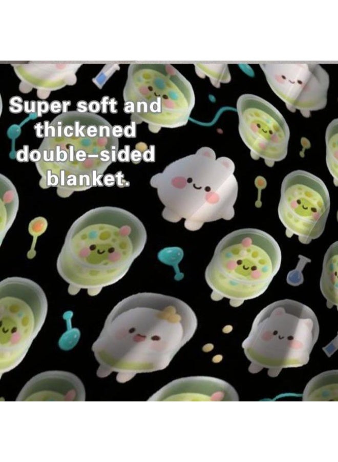 عام بطانية رقيقة من الفانيلا الكرتونية للأطفال والرضع (دافئة ومريحة، ومناسبة للنوم والألعاب) 70 سم * 100 سم - Image 1