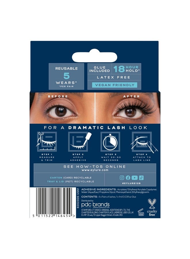 EYLURE False Lashes Definition No. 126 With Adhesive Included 3 Pairs - Image 3