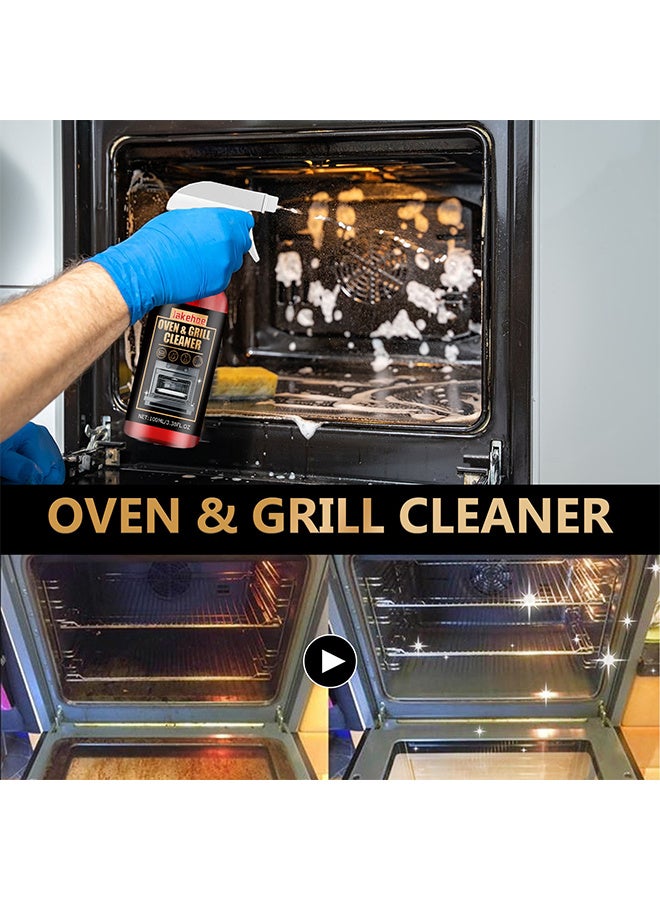 Jakehoe Oven And Grill Cleaner Spray, Cleans and Degreases BBQ Cooking Grates And Racks, Glass, Ceramic Cooktops, Pellet And Electric Smokers, Heavy Duty Degreaser For Stubborn Grease, Burnt-On Food And Carbon Buildup, 100ML - Image 4