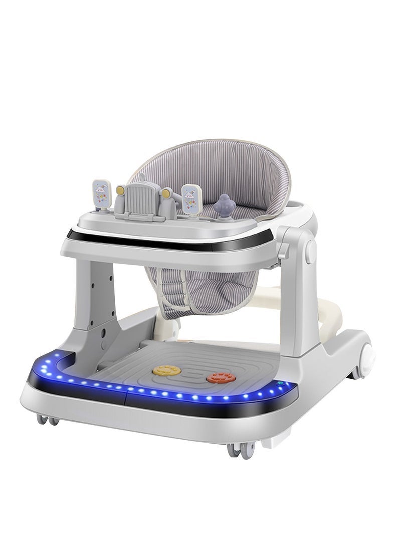 ما بيبي يمكن للطفل ووكر سيارة مضادة للساق مضادة للدوران للأولاد والبنات الجلوس ودفع عربة الأطفال المشاية التعليمية - Image 1