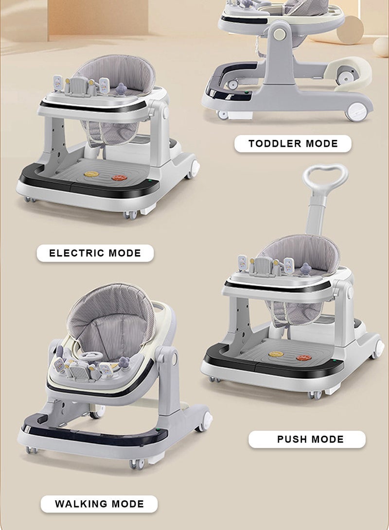 ما بيبي يمكن للطفل ووكر سيارة مضادة للساق مضادة للدوران للأولاد والبنات الجلوس ودفع عربة الأطفال المشاية التعليمية - Image 4
