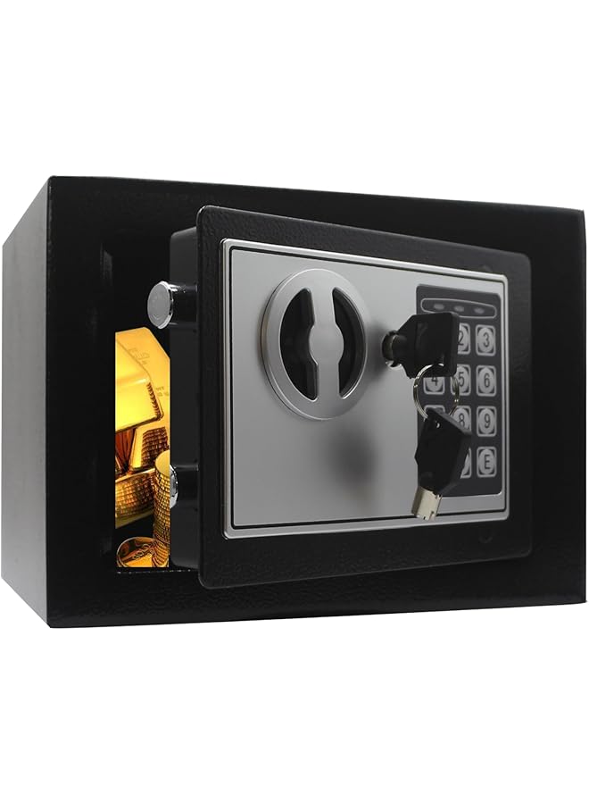 erorex 0.17 Cubic Feet Electronic Security Safe Box Digital Deposit Box For Home Office Hotel Business Lock Box For Cash Jewelry Storage Black 17 - Image 1