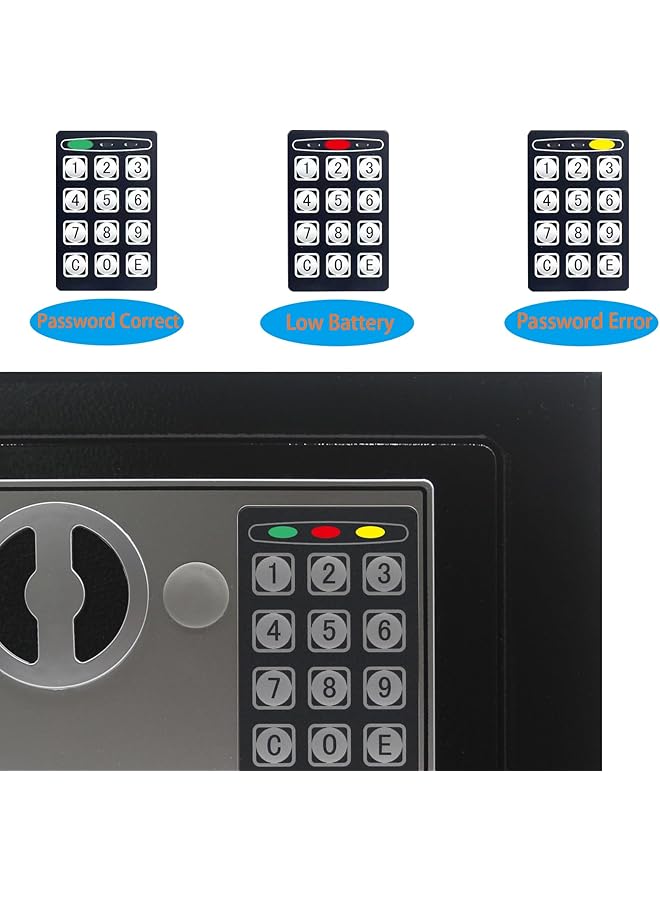 erorex 0.17 Cubic Feet Electronic Security Safe Box Digital Deposit Box For Home Office Hotel Business Lock Box For Cash Jewelry Storage Black 17 - Image 5