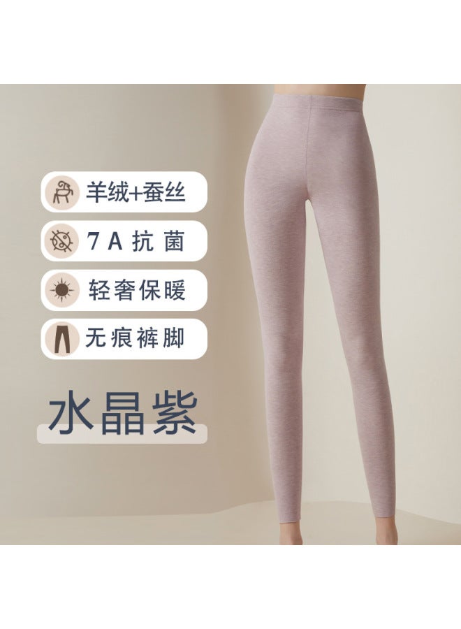 Cashmere Silk Thermal Underwear New Style Women's Antibacterial Seamless Heating Tops And Bottoms Men's Set