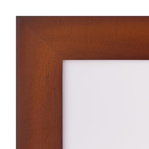 Gallery Solutions - 8"x10" Flat Walnut Frame - Rectangular Tabletop or Wall Mount - For 5"x7" Pictures - Premium Walnut Wood with Double White Mat - Versatile-Elegant For Home or Office Décor - Traditional Photo Frame - Image 5