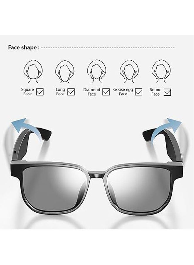 AI Smart Sunglasses with Speaker and Microphone, Anti-Blue Light UV400, Bluetooth Headset AI Audio Glasses - Image 4