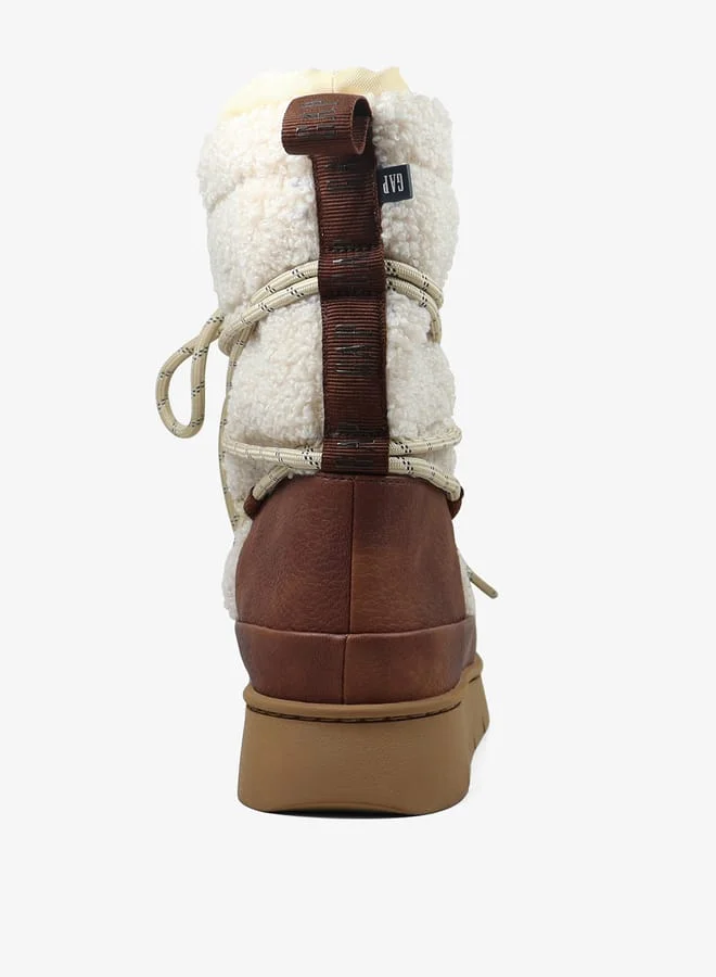 GAP Women's Colourblock High Shaft Boots with Lace-Up Closure - Richmond Winter High W