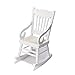 Cutemini Dollhouse Miniature Rocking Chair 112 Scale Wooden Furniture Accessories Tiny Mini House Home Outdoor Decoration Model Living Room Scene Christmas Craft Displays White - Image 4