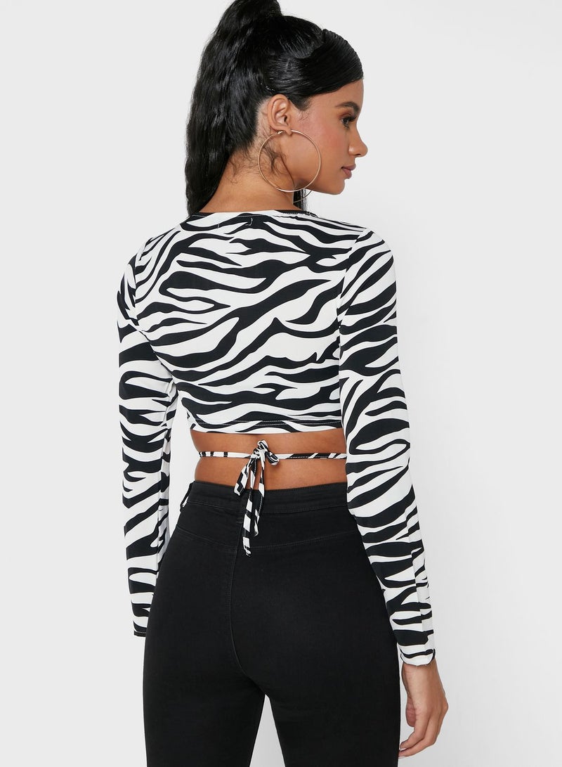 Missguided Animal Print Top - Image 2
