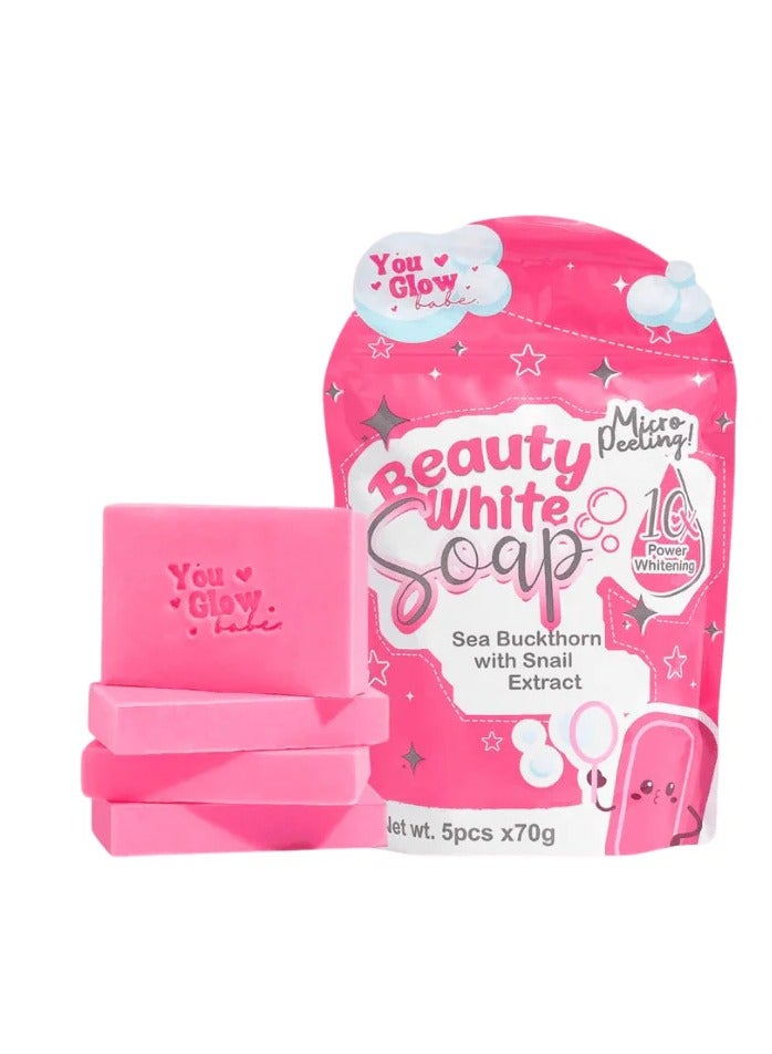 جلو يو جلو بيبي صابون أبيض بيوتي (5 قطع*70 جرام)