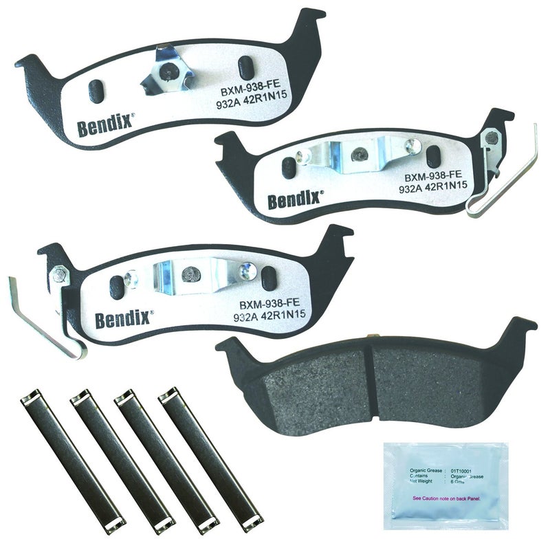 Bendix Fleet Metlok MKD932AFM Semi-Metallic Rear Brake Pads for Ford Crown Victoria 2011-2003, Ranger 2011-2010, Lincoln Town Car 2011-2003, Mazda B2300 2010, B4000 2010, Mercury Marauder 2004-2003 - Image 4
