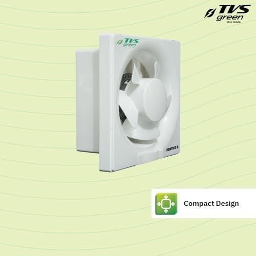 TVS GREEN Ventico 6 Ventilation Fan 150mm | High Suction 300 m³/hr | Silent Operation | Rust Proof ABS Blades & Body | Self Opening Louvers |Easy Install | White | 3-year Warranty - Image 4