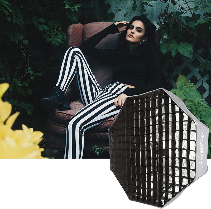 eWINNER Flexible usage build Portable Octagon Round Long strip rectangle Umbrella Softbox Honeycomb Grid for Softbox Studio Flash Speedlite Photography Photo Shooting Video Accessory (95CM, Octagon Grid) Individual group scene compatible - Image 4