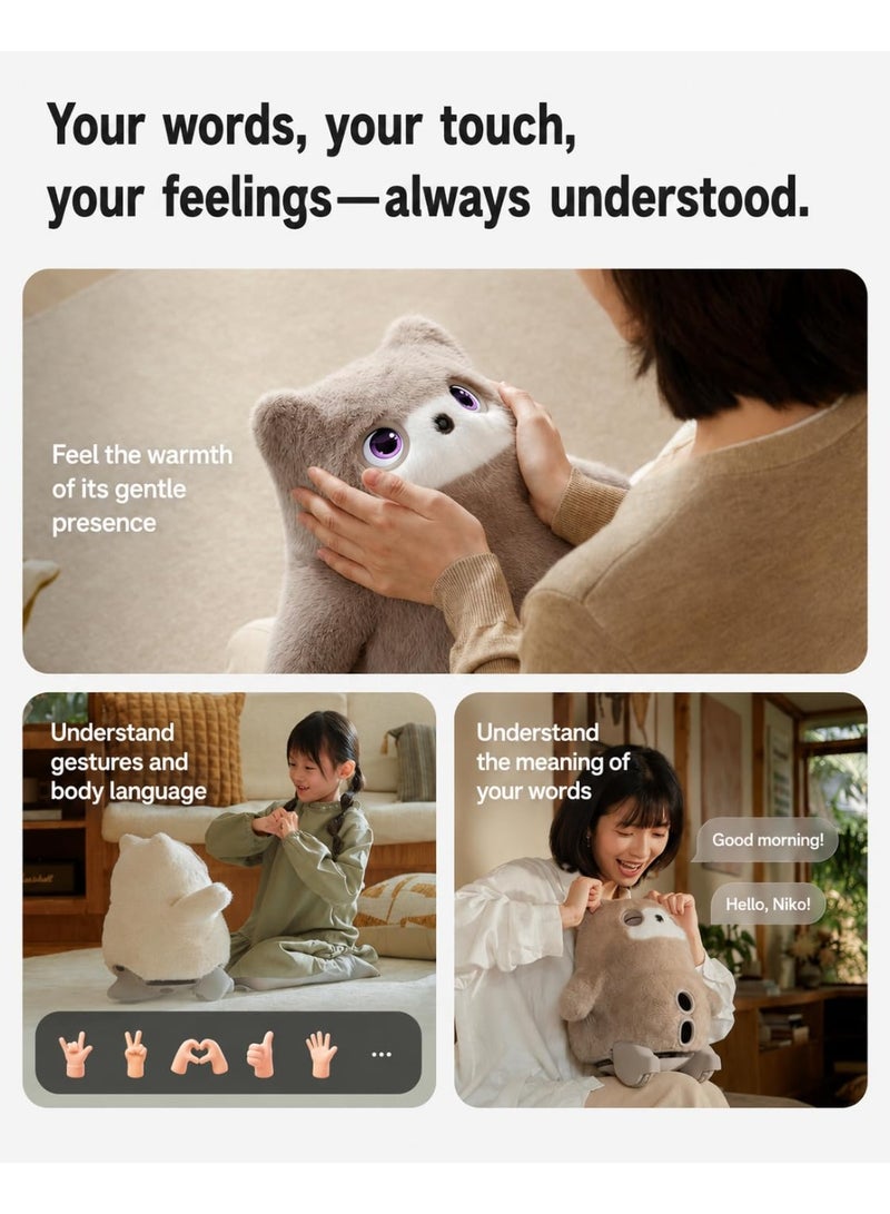 SwitchBot KATA Friends AI Pet Robot Emotional Companion Plush Smart Interactive Robot with LLM & VLM On-Device AI Learning, Voice & Vibration Control, Dress-Up Fluffy Companion Toy for Comfort & Daily Interaction - Image 3