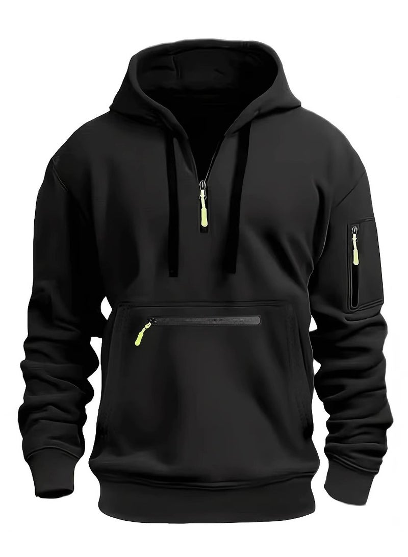 KUYING Outdoor Sports Zipper Hooded Sweatshirt Casual And Versatile - Image 1