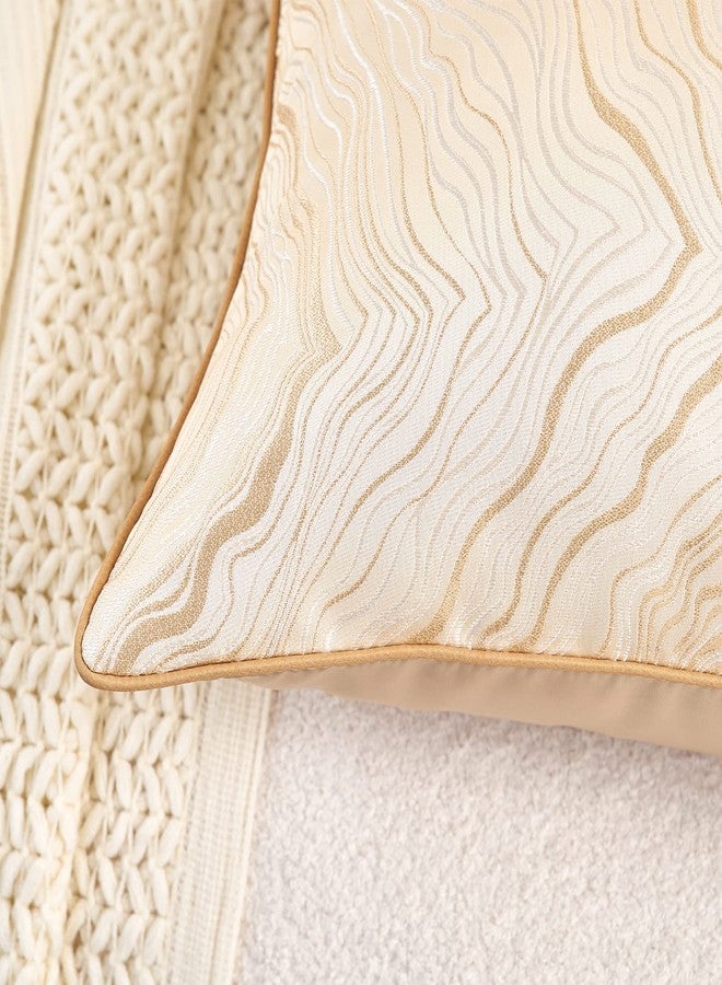 Avigers 12 x 20 Inch Rectangle Beige Gold Abstract Striped Embroidery Cushion Case Luxury Modern Throw Pillow Cover Decorative Pillow for Couch Living Room Bedroom Car - Image 5