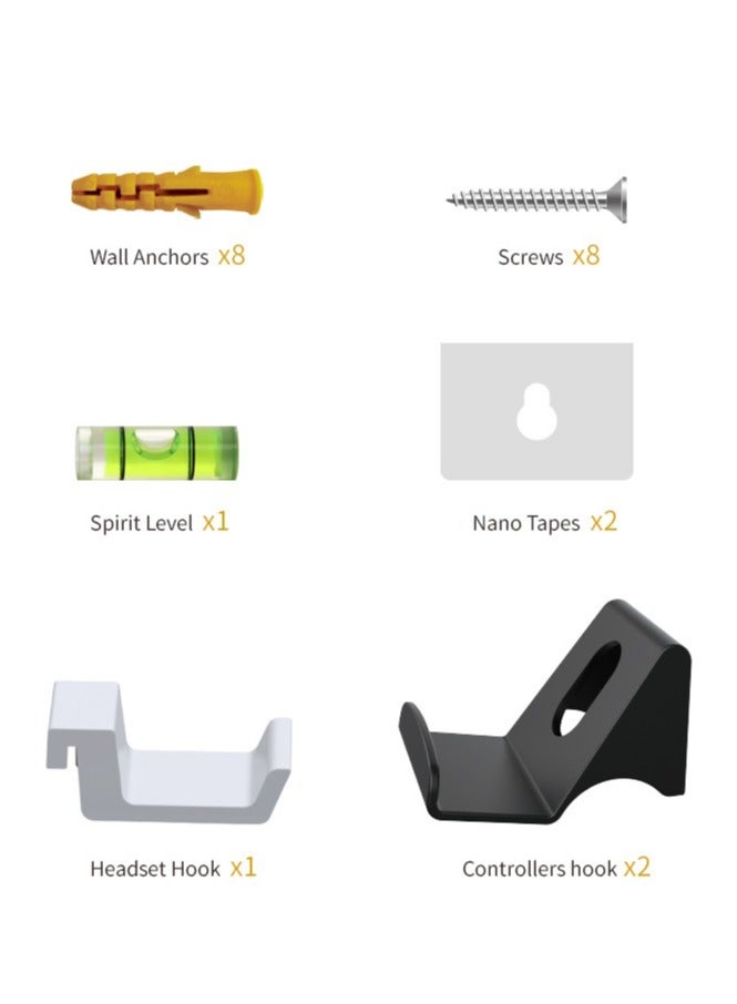 دوبي طقم حامل حائط PS5، حامل حائط فولاذي، وحامل سماعة رأس - متوافق مع بلاي ستيشن 5 - Image 4