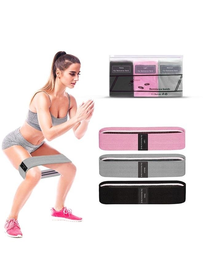 yongsheng 3-Piece Exercise Resistance Loop Bands Set 76*8cm-Resistance Bands Sets Portable Exercise Loops for Legs and Hip 3 Resistance Level Workout Weight Bands with Non-Slip Design Workout Flexbands for Home Gym Office Yoga Pilates  - Image 1