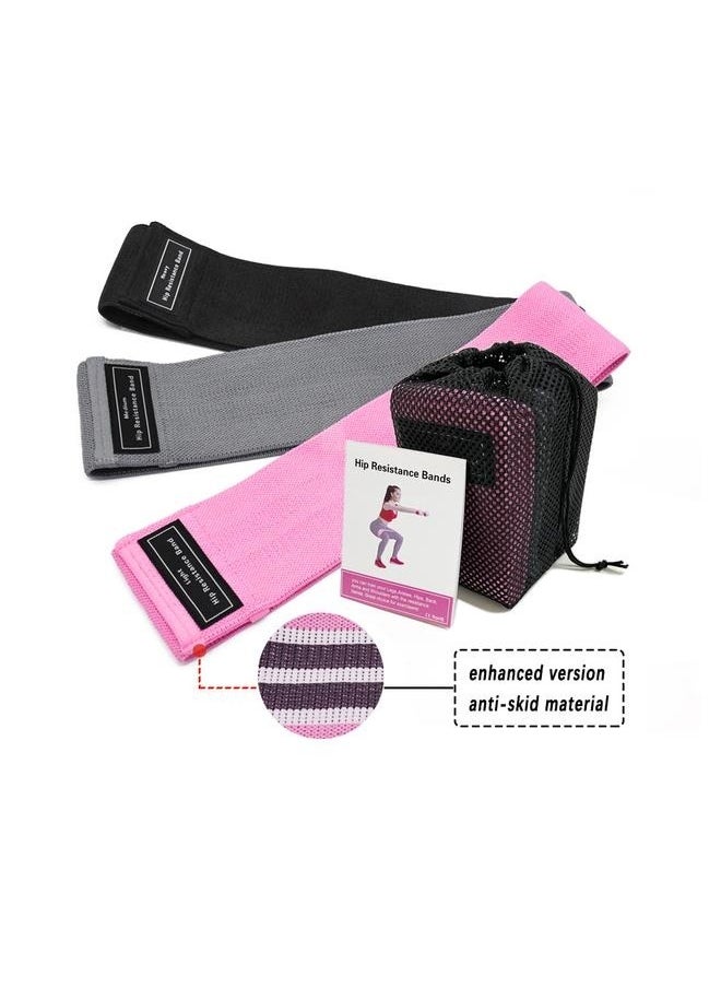 yongsheng 3-Piece Exercise Resistance Loop Bands Set 76*8cm-Resistance Bands Sets Portable Exercise Loops for Legs and Hip 3 Resistance Level Workout Weight Bands with Non-Slip Design Workout Flexbands for Home Gym Office Yoga Pilates  - Image 2