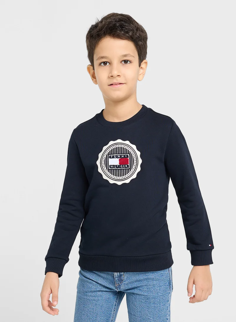 تومي هيلفيغر STAMP EMBROIDERY REG SWEATSHIRT