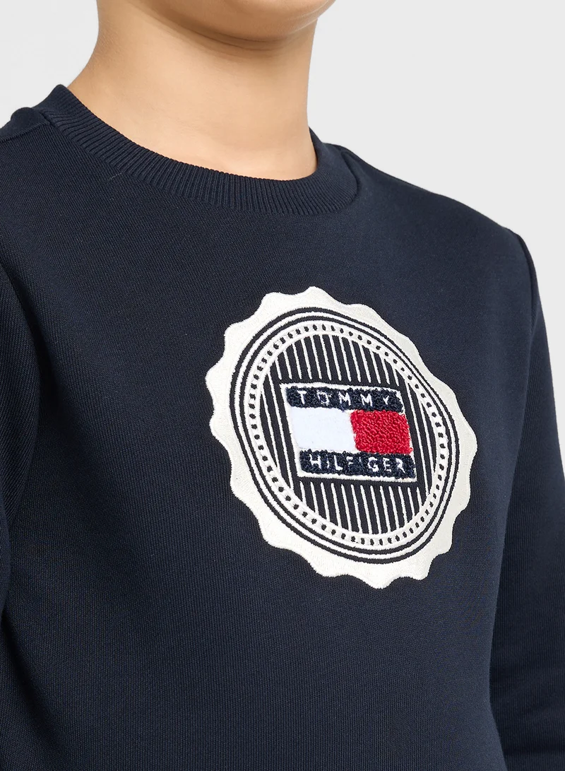 تومي هيلفيغر STAMP EMBROIDERY REG SWEATSHIRT