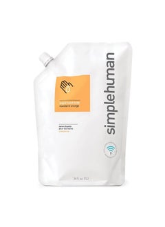 simplehuman Mandarin Orange Moisturizing Liquid Hand Soap Refill Pouch, 34 Fl. Oz. 