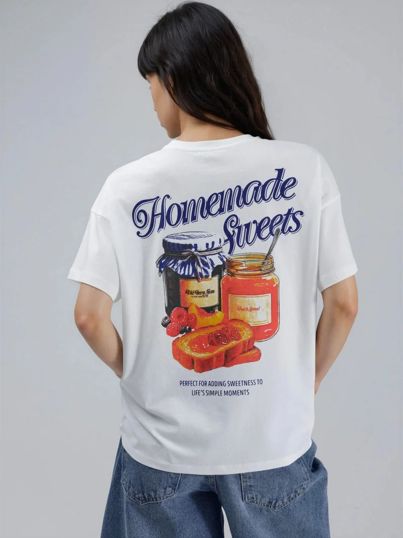 HICCUP Oversized Printed Crew Neck T-Shirt