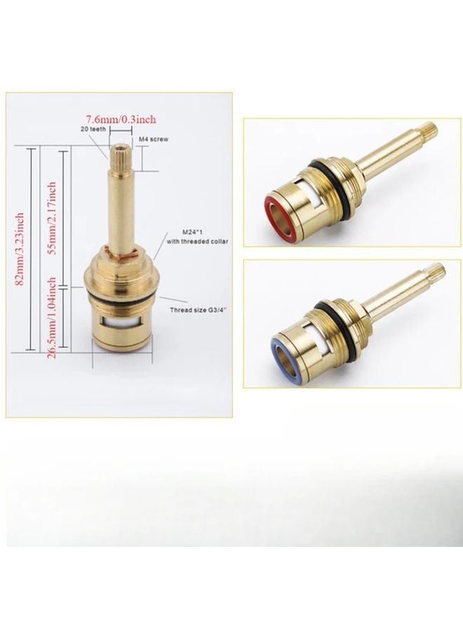 Red Clockwise Brass Quick Open Ceramic Valve Core Durable Smooth High Performance Faucet Valve - Image 4