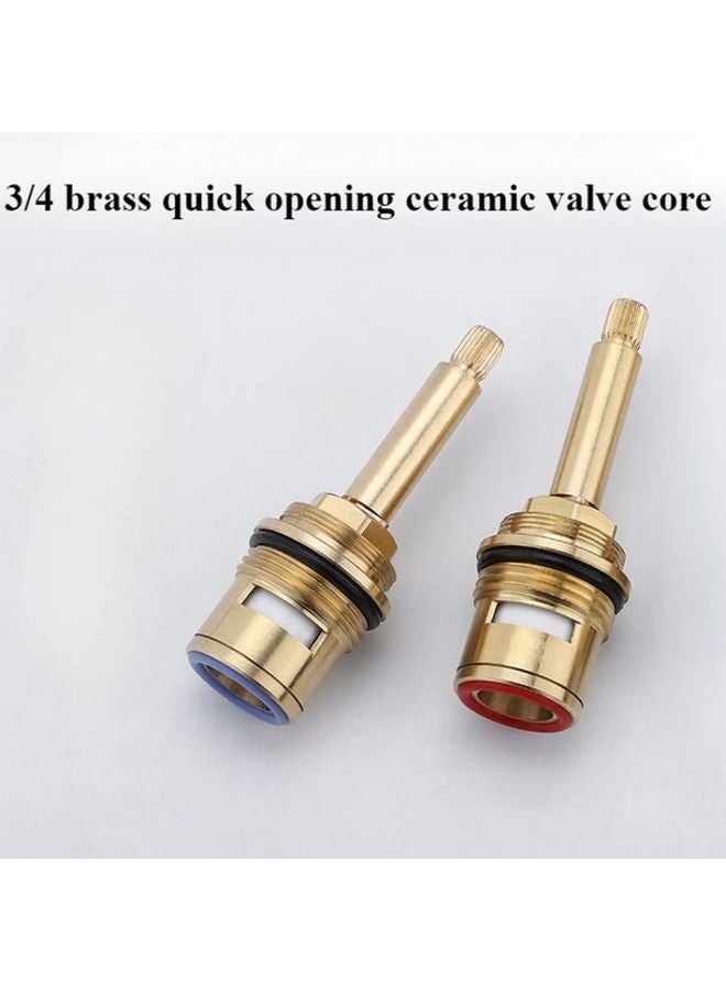 Red Clockwise Brass Quick Open Ceramic Valve Core Durable Smooth High Performance Faucet Valve - Image 2