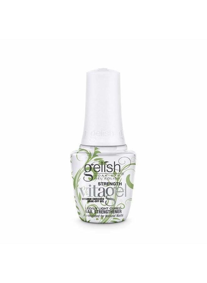 Gelish VitaGel Strength Nail Strengthener Base Coat – Vitamin-Infused Natural Treatment to Prevent Peeling, Splitting & Chipping, Strengthens & Protects Healthy Nail Growth (0.5 oz) 