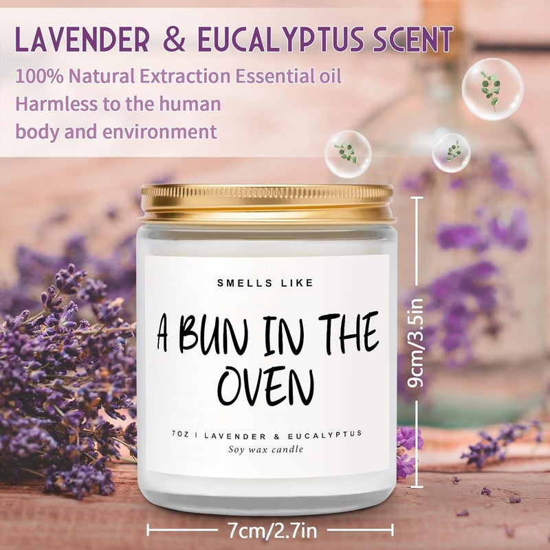 Elequaint Baby Pregnancy Announcements Baby Shower Gifts Ideas  A Bun in The Oven Candles Pregnancy Reveal to Parents Best Pregnancy Announcement Gift for Grandparents Uncle Aunt - Image 4