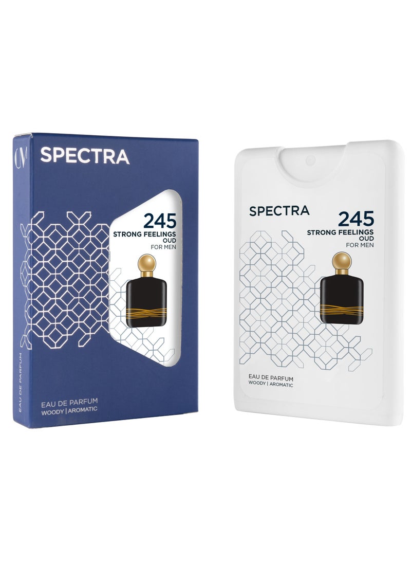 Spectra Pocket 245 Strong Feelings Oud EDP Perfume For Men - 18ml - Image 1