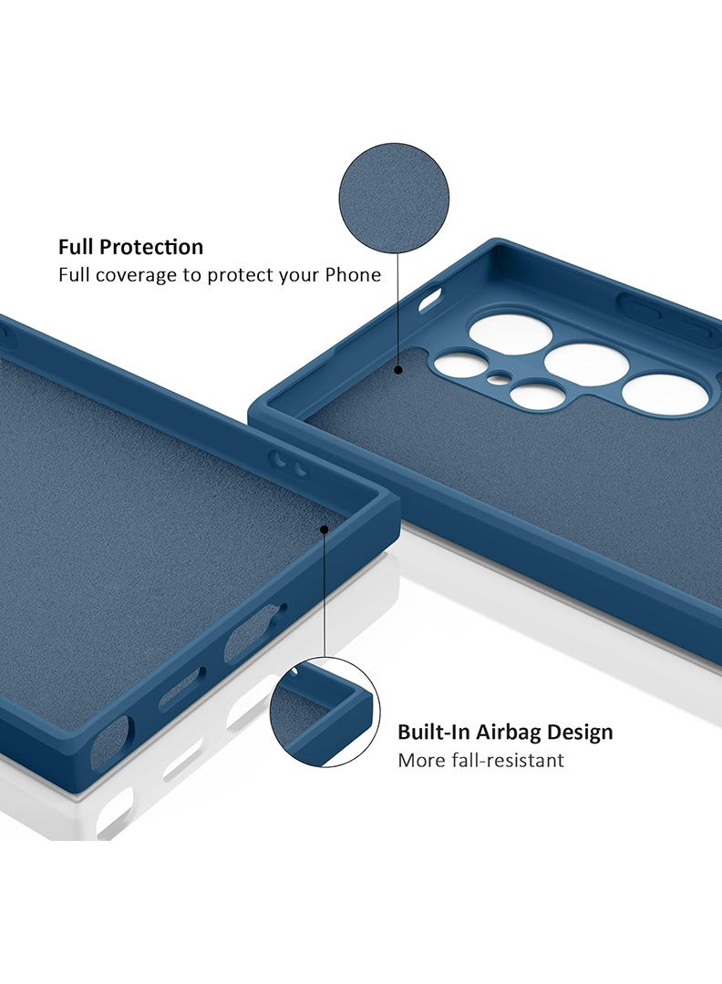 Theodor Protective Slim Fit Case Liquid Silicone Cover with Full Body Protection Anti-Scratch Shockproof Case For Samsung Galaxy S25 Ultra (Blue) - Virgo-01 - Image 5