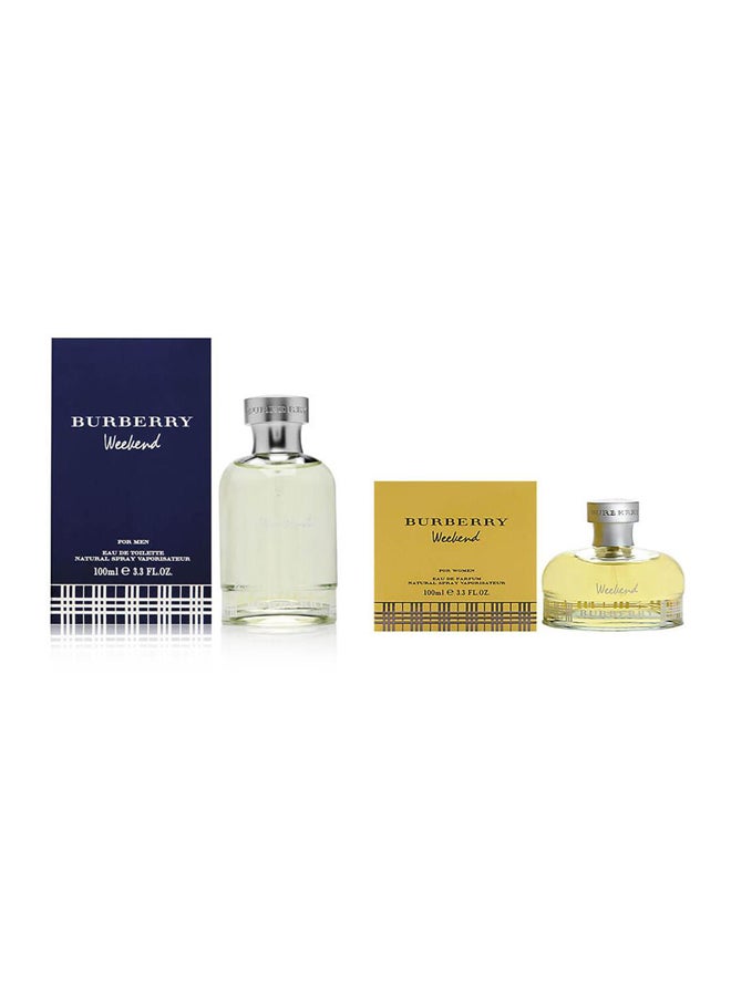 بربري مجموعة هدايا ويك إند EDT For Women 100 Ml, EDT For Men 100ملليلتر - Image 2