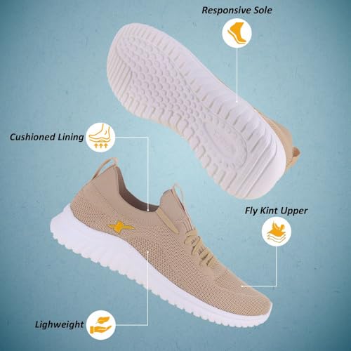 SPARX Sports Shoe SM-9060 Beige for Men - Image 3