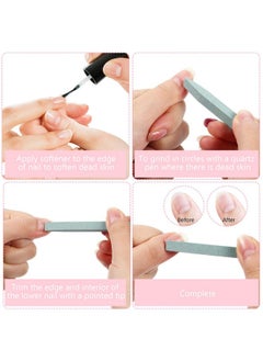 Mudder 8 Pieces Stone Nail File Nail Pumice Stone Stick Pumice Stone Nail Cuticle Pusher Stone File for Home Salon Nail Buffing Tool  - Image 4