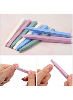 Mudder 8 Pieces Stone Nail File Nail Pumice Stone Stick Pumice Stone Nail Cuticle Pusher Stone File for Home Salon Nail Buffing Tool  - Image 2