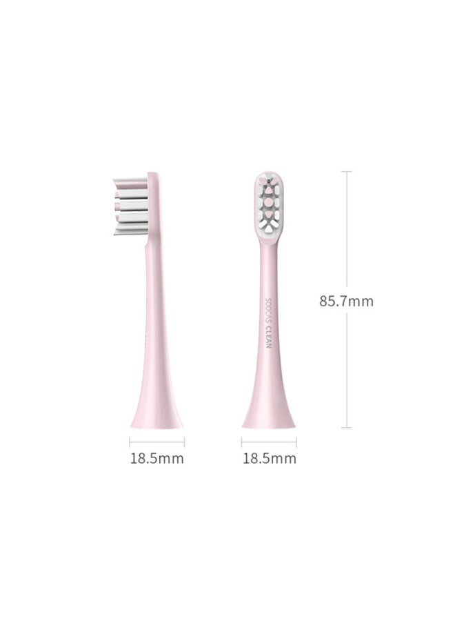 Soocas Electric Toothbrush Heads, Universal Cleaning Type, Soocas Toothbrush Universal Brush Heads, Pink, 2-pack - Image 4