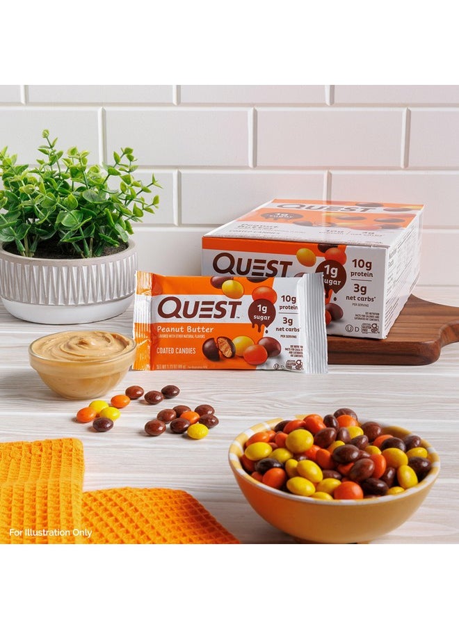 QUEST NUTRITION - Quest Nutrition Coated Candies, Peanut Butter, 1g Sugar, 10g Protein, 4g Net Carbs, Gluten Free, Keto Friendly, 12 Count - Image 1