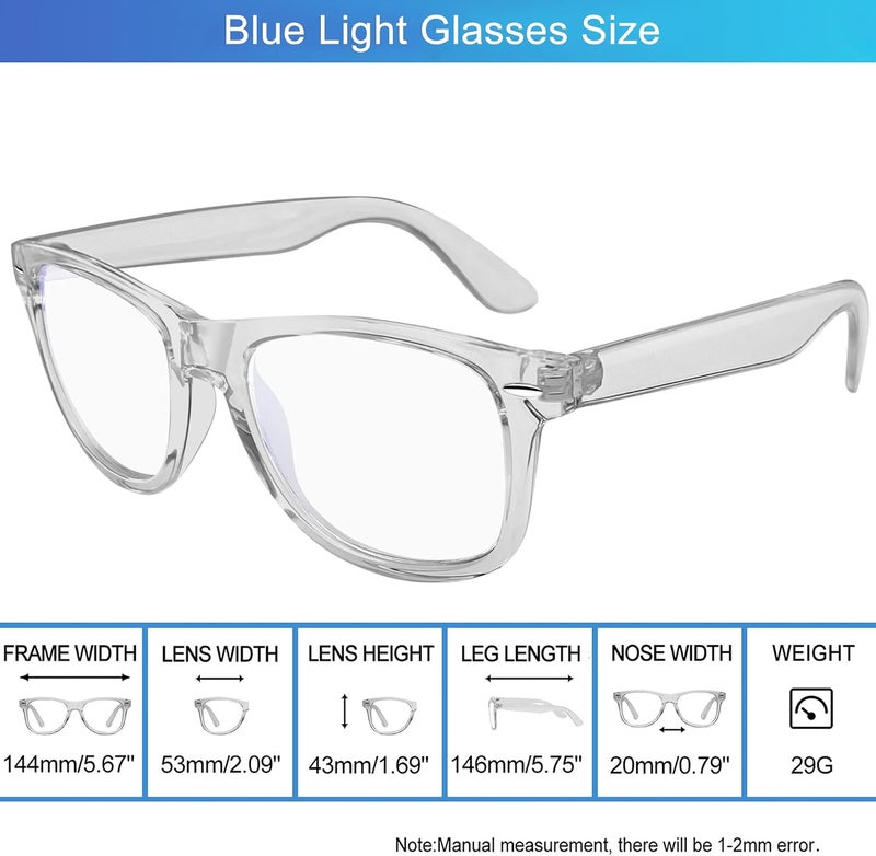 Joopin Storage & transit friendly Blue Light Glasses for Women Men Eyeglasses Square Frame Computer Gaming UV Blocking Filter Anti Blue Ray Screen Photochromic Sunglasses Precision made - Image 4