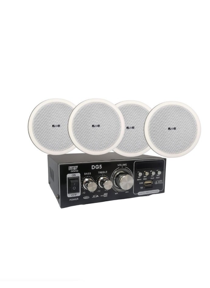 Generic - Sound System 4 ceiling speakers and 30 watt amplifier from Inter Sound - Image 1