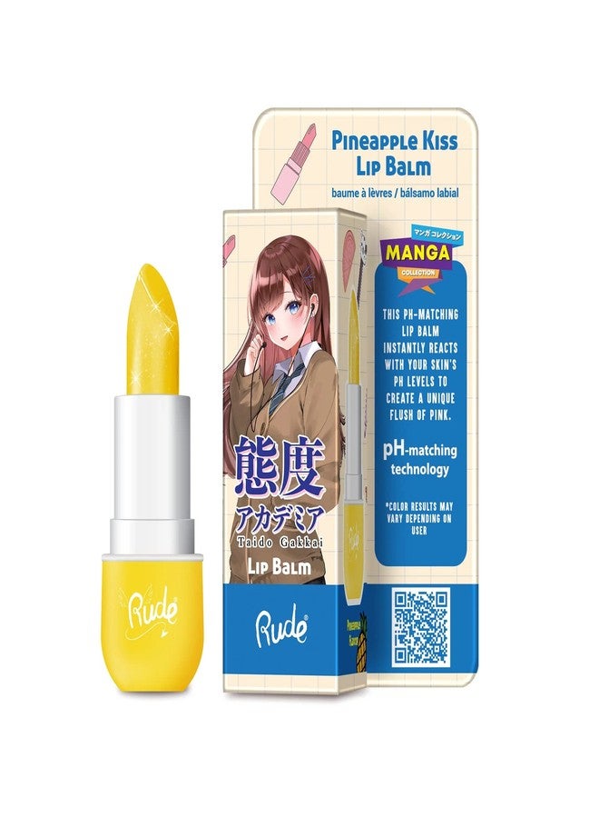 RUDE Manga Collection Lip Balm - Pineapple Kiss by Rude Cosmetics for Women - 0.123 oz Lip Balm - Image 1