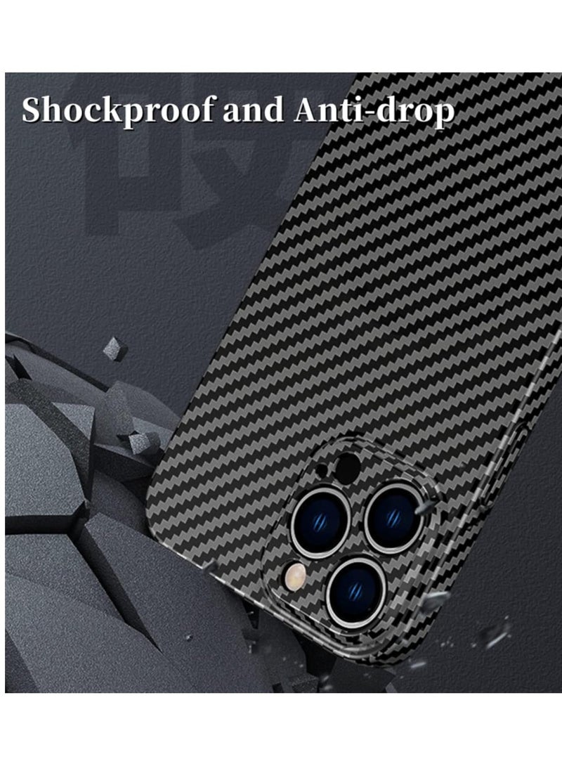 ELTRAZONE Personality Handsome Light Thin Carbon Fiber Pattern PC Phone case Compatible with iPhone 12 Pro max Unique Comfortable Cool Shockproof Back Cover - Image 2