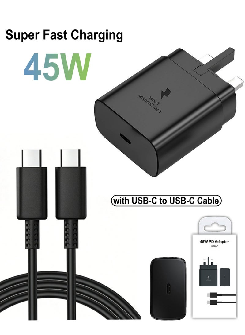 OLYSON 45W USB-C Fast Charger for Samsung Galaxy, Wall Charging Block with 1M Type-C Cable, Compatible with S26/S25/S24 Ultra/Plus, Z Fold7/Fold6, Z Flip7/Flip6, A56/A36 - Image 1