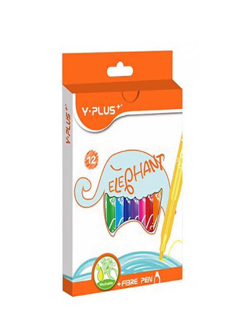 YPlus Felt Pens 12Pc Elephant Y-Plus - Image 2