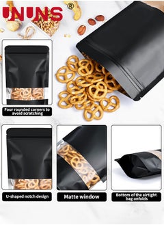 50Pcs Reusable Stand Up Bags,Kraft Paper Bags With Window,Zip Lock Food Storage Bags For Packaging Products,Sealable,15x22cm - pzsku/Z7165C840B9C71ACB53E3Z/45/_/1705469646/53170772-1526-4768-826a-6989ab160490